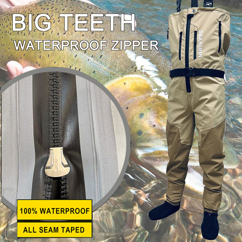 سراويل صيد السمك بسحاب أمامي ق - مراجعة Fishing Waders وسعره